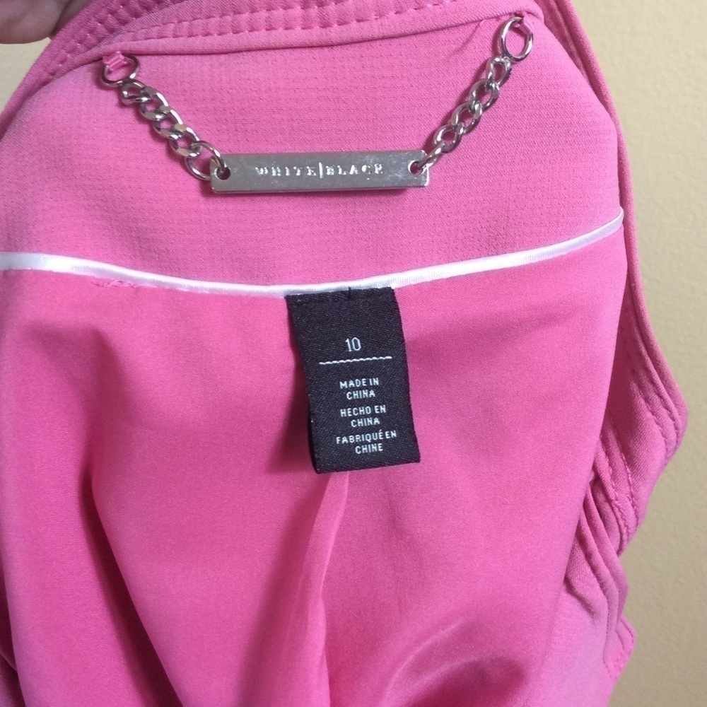NWOT WHBM pink Moto blazer. Barbiecore. Size 10. - Picture 7 of 8